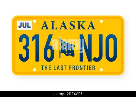 American alaska number. Retro style. Classic retro symbol. Vector template. Stock Vector