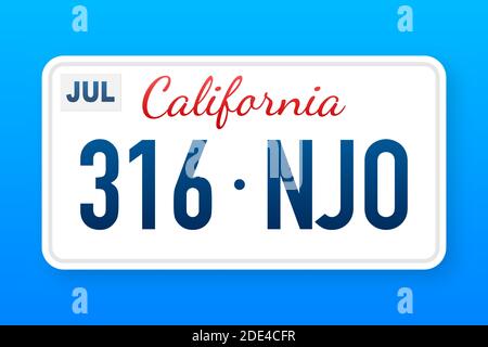 American california number. Retro style. Classic retro symbol. Vector template. Stock Vector