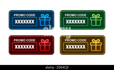 Promo code. Vector Gift Voucher with Coupon Code. Premium eGift Card ...