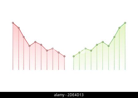 Profit and lost money or budget. Cash and rising graph arrow up, concept of business success. Capital earnings, benefit. Vector stock illustration. Stock Vector