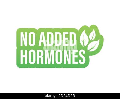 No hormone, great design for any purposes. Natural product. Healthy fresh nutrition. Vector stock illustration Stock Vector