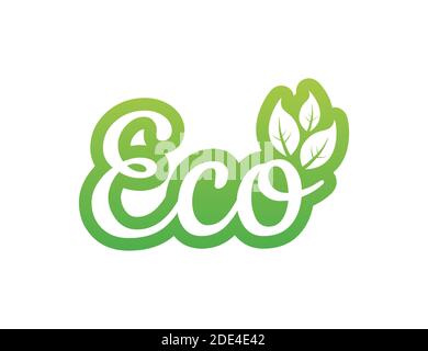 Eco icon, label. Organic tags. Natural product element. Vector stock illustration. Stock Vector