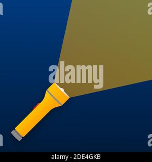 Bulb light vector icon. Bright light beam. Modern linterna, great design for any purposes. Vector stock illustration. Stock Vector