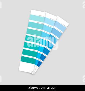 Color palette guide on grey background. Vector stock illustration. Stock Vector