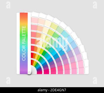 Color palette guide on grey background. Vector stock illustration. Stock Vector