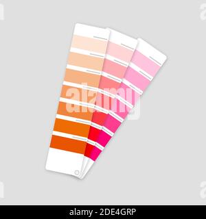 Color palette guide on grey background. Vector stock illustration. Stock Vector