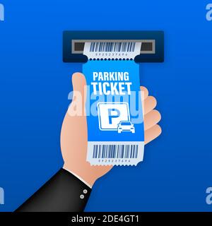 Parking tickets, great design for any purposes. Parking zone. Vector stock illustration. Stock Vector