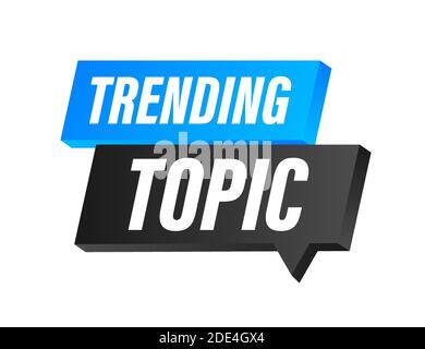 Trending topic icon badge. Ready for use in web or print design. Vector stock illustration. Stock Vector