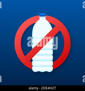 Drinks are prohibited flat vector icon. No drinks flat vector sign. Vector illustration. Stock Vector