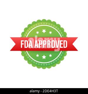 FDA approved grunge rubber stamp on white background. Vector illustration. Stock Vector
