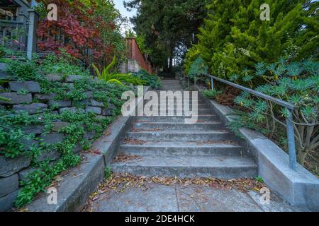 Vulcan Steps, Vulcan Stairway, Walking Bottom to Top Stock Photo