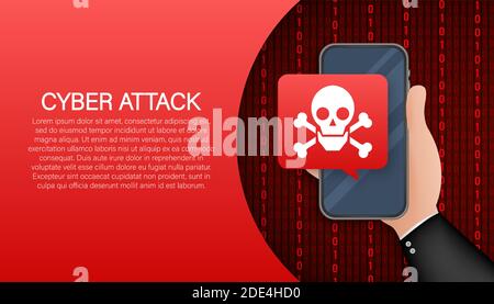 Cyber security concept. Cyber security concept. Virus protection. Vector stock illustration. Stock Vector