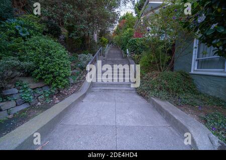 Vulcan Steps, Vulcan Stairway, Walking Bottom to Top Stock Photo