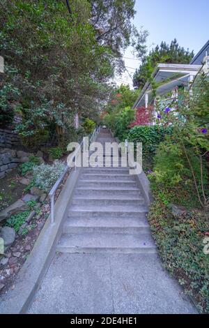 Vulcan Steps, Vulcan Stairway, Walking Bottom to Top Stock Photo