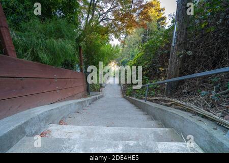 Vulcan Steps, Vulcan Stairway, Walking Bottom to Top Stock Photo