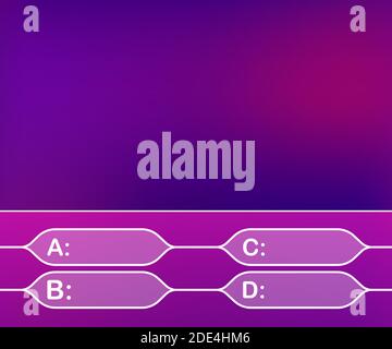 Quiz game vector illustration. Test, exam, answer, education, learning, internet, lottery. Vector illustration. Stock Vector