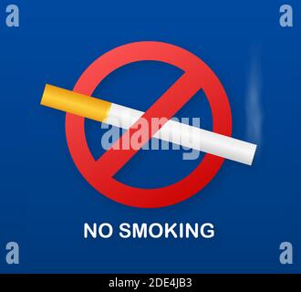 No smoking sign on white background. Vector stock illustration. Stock Vector