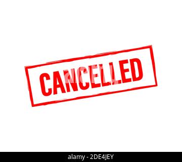 Cancelled stamp. cancelled square grunge sign. Vector stock illustration. Stock Vector