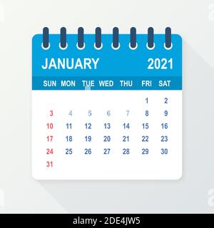 January 2021 Calendar In Modern Style Vector Illustration Stock Vector Image Art Alamy