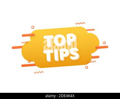 Top tips. Speech bubbles. Web banner. Vector illustration. Stock Vector