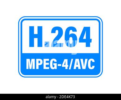 H.264 video compression standard. Vector stock illustration. Stock Vector