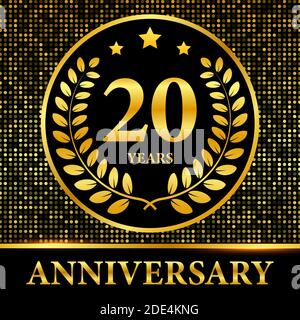 20th Anniversary celebration. Celebration 20th anniversary event party template. Vector stock illustration. Stock Vector