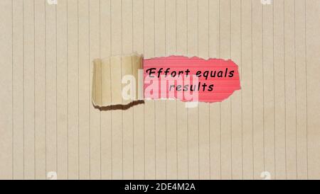 Motivational quote written on brown torn paper - Motivational concept Stock Photo
