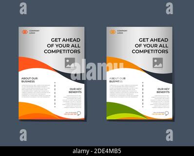 Corporate Flyer Template Design Vector Template Design. Elegant Corporate Design Template Stock Vector