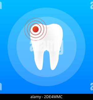 Toothache icon, bad tooth. Vector stock illustration. Stock Vector