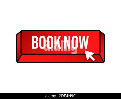 Book now. Online order concept. Promotion sign. Vector stock illustration. Stock Vector