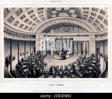 United States Senate chamber ca. 1850 Stock Photo