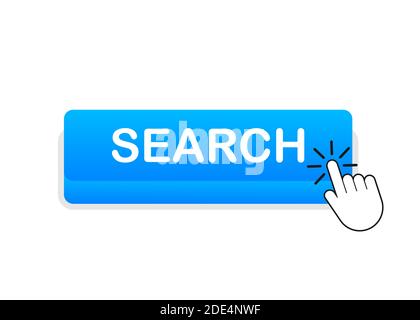 Search. Web banner. Arrow, cursor icon. Arrow vector icon. Hand click. Vector stock illustration. Stock Vector