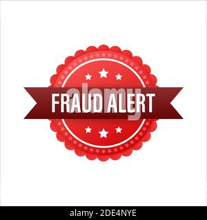 Fraud alert. Security Audit, Virus Scanning, Cleaning, Eliminating Malware, Ransomware. Vector stock illustration. Stock Vector