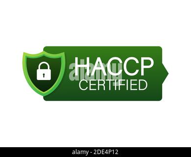 HACCP Certified icon on white background. Vector stock illustration. Stock Vector