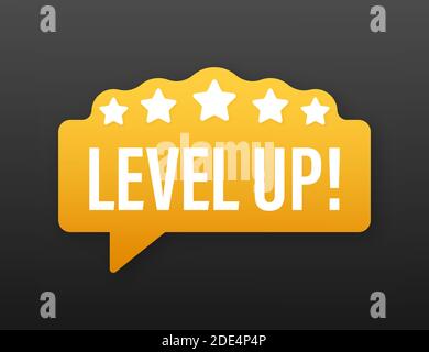 Game icon bonus. level up icon, new level logo. Vector illustration. Stock Vector