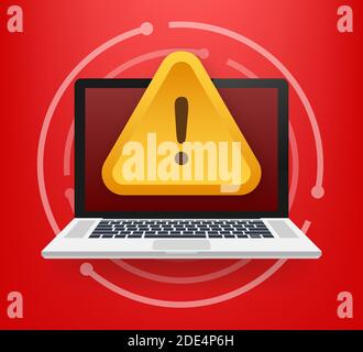 Scam alert. Hacker attack and web security vector concept, phishing scam. Network and internet security. Vector illustration. Stock Vector