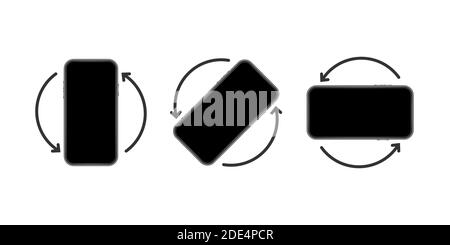 Rotate smartphone isolated icon. Device rotation symbol. Turn your device. Stock Vector