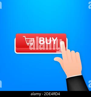 Buy button icon. Shopping Cart icon. Vector stock illustration Stock Vector