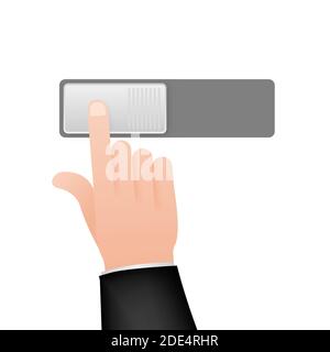 Flat icon On and Off Toggle switch button vector format. Vector stock illustration. Stock Vector