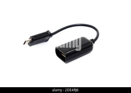 A picture of otg cable isolated on white background Stock Photo