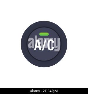 Car air condition button on white background. Vector stock illustration. Stock Vector