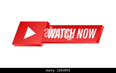 Watch live Badge, icon, stamp, logo. Vector illustration. Stock Vector