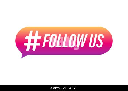 Follow us hashtag thursday throwback symbol. Vector stock illustration. Stock Vector