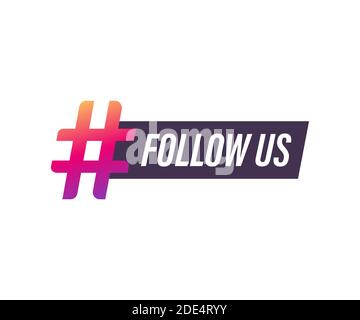 Follow us hashtag thursday throwback symbol. Vector stock illustration. Stock Vector
