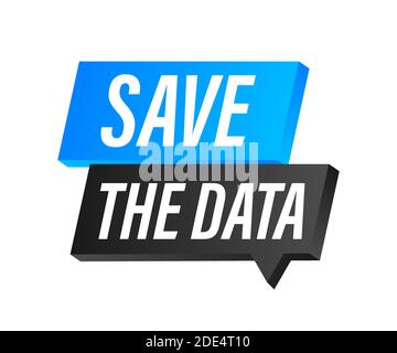 Save the date. Badge, mark on megaphone. Flat vector stock illustrations on white background. Stock Vector