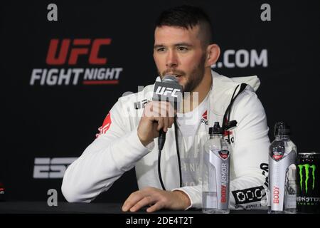 Las Vegas, Nevada, Las Vegas, NV, USA. 28th Nov, 2020. LAS VEGAS, NV - NOVEMBER 28: Parker Porter interacts with media after the UFC Vegas 15 event at UFC Apex on November 28, 2020 in Las Vegas, Nevada, United States. Credit: Diego Ribas/PX Imagens/ZUMA Wire/Alamy Live News Stock Photo