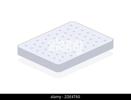 Double bed. Comfortable double mattress sleeping, great design for any purposes. Sleep concept. Mattress icon. Vector stock illustration. Stock Vector