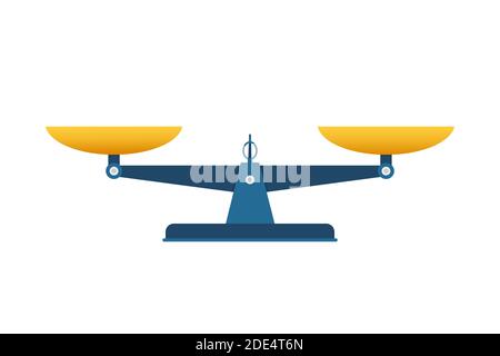 Scales icon. Libra isolated on white background. Vector stock ...