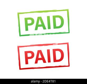 Vintage paid, great design for any purposes. Vector stock illustration. Stock Vector