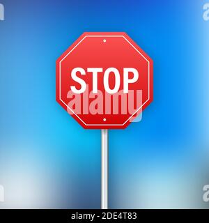 Stop sign for banner design. Information sign. Vector stock illustration. Stock Vector